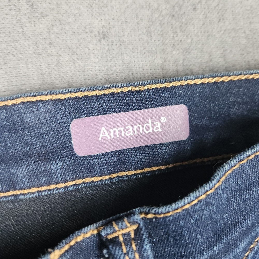Gloria Vanderbilt Jeans Womens Size 16 Short Dark Wash Amanda Classic Straight - Picture 7 of 10